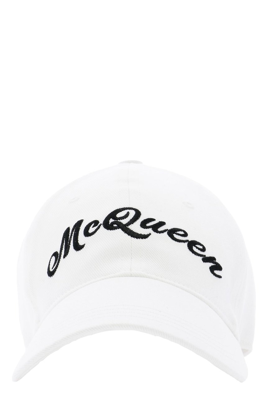 Alexander McQueen logo embroidered baseball hat Wit