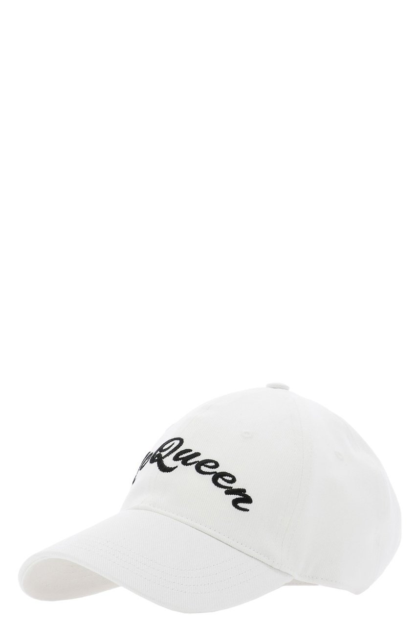 Alexander McQueen logo embroidered baseball hat Wit