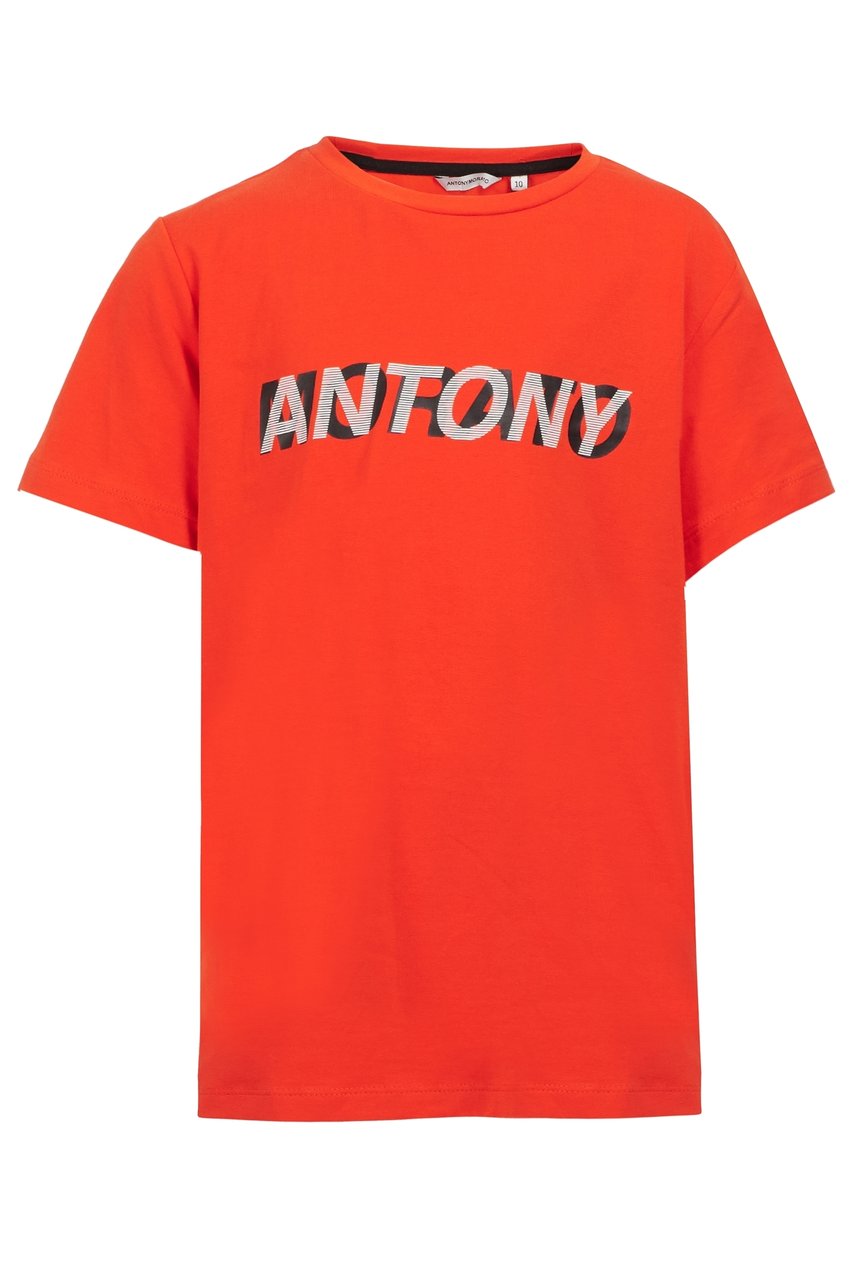 Antony Morato T-Shirt Orange Line Rood