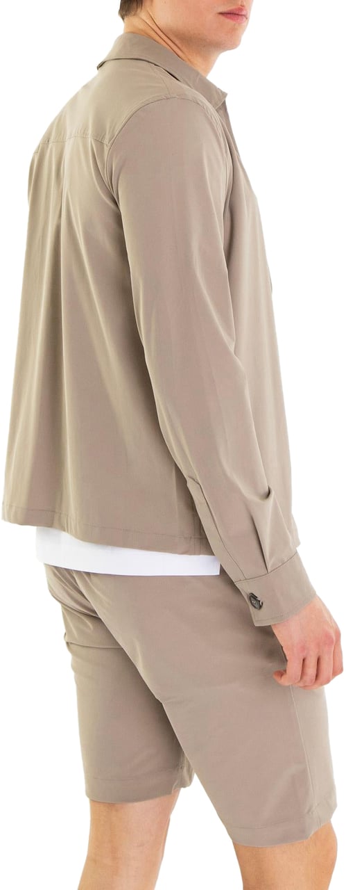 Valenza Heren Tech Stretch Overshirt Beige Beige