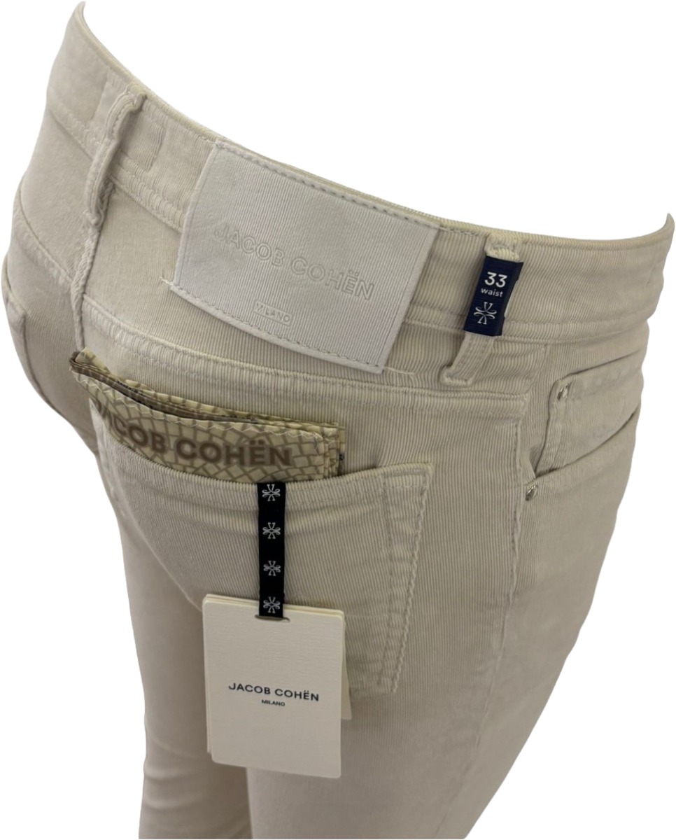 Jacob Cohen Corduroy off white Nick Slim Wit