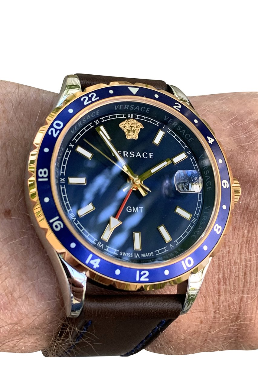 Versace V11080017 Hellenyium GMT heren horloge Blauw