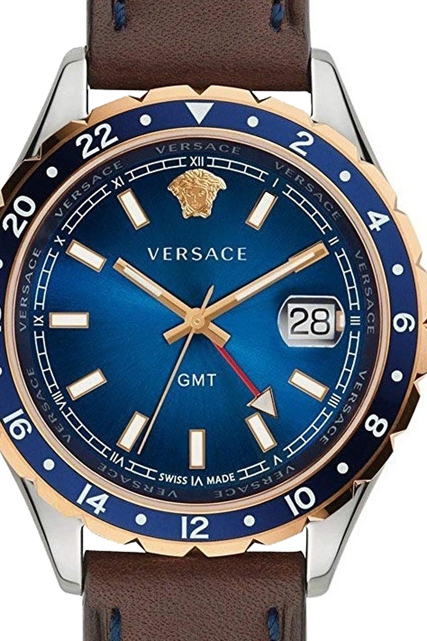 Versace V11080017 Hellenyium GMT heren horloge Blauw