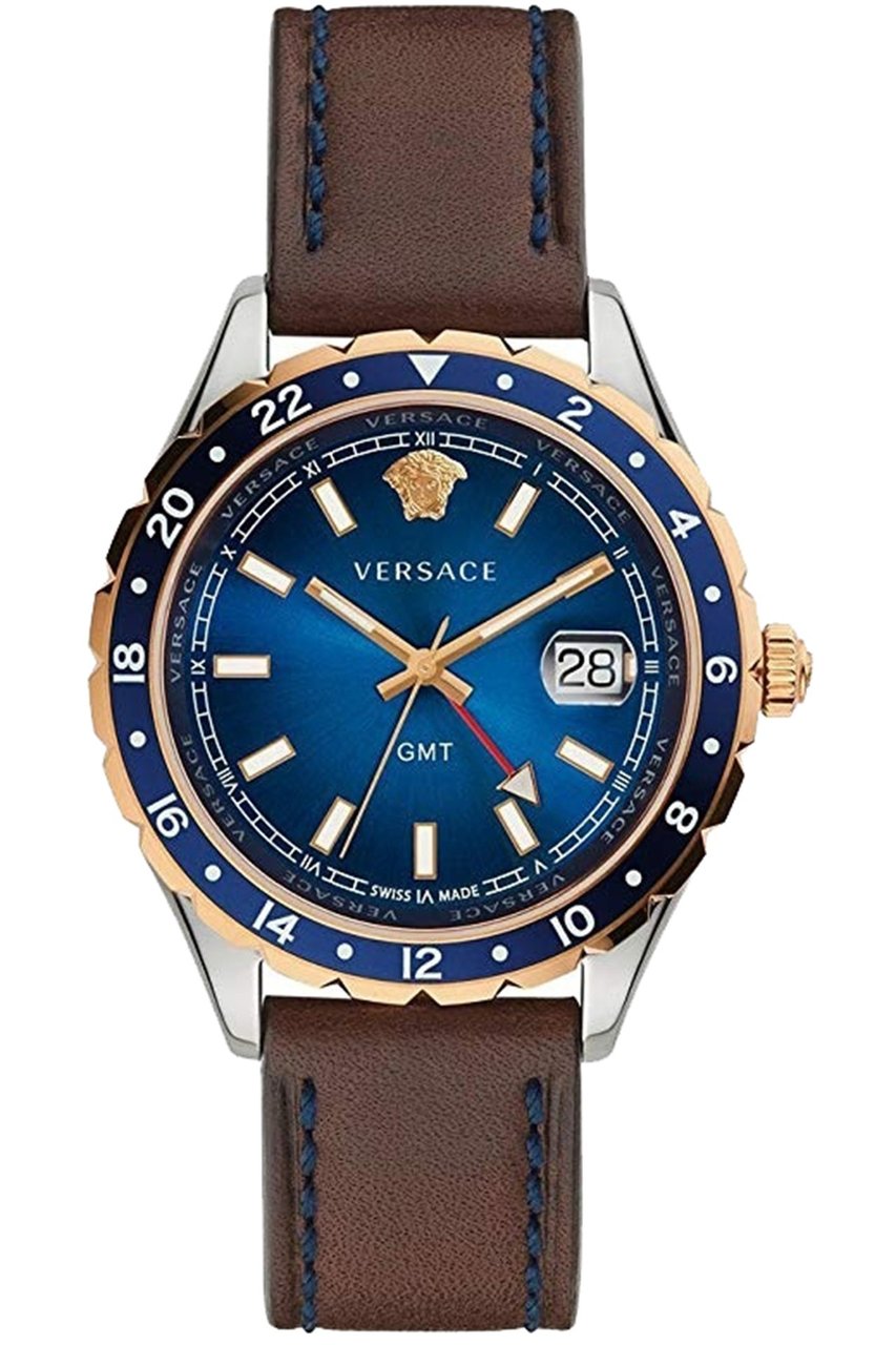 Versace V11080017 Hellenyium GMT heren horloge Blauw