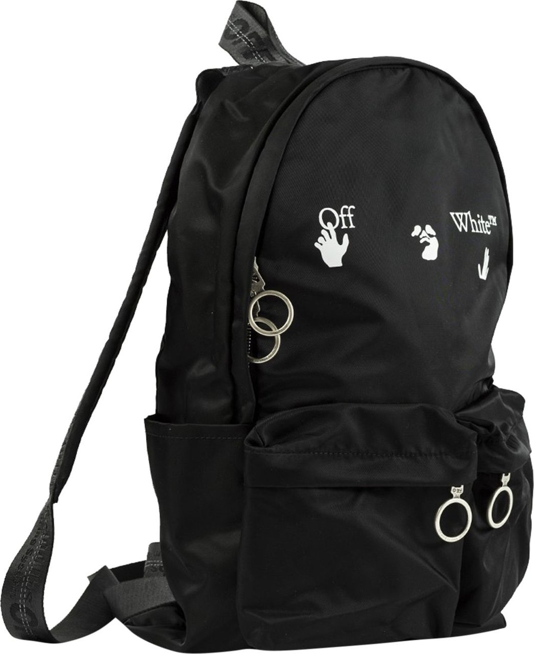 OFF-WHITE logo-print backpack Zwart