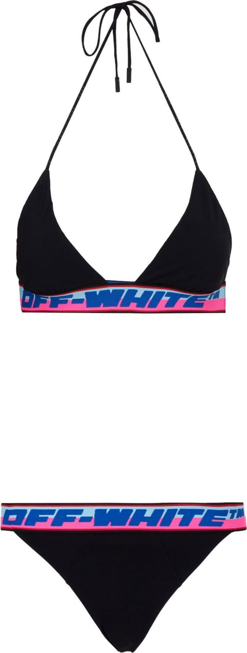 OFF-WHITE logo-tape bikini Zwart