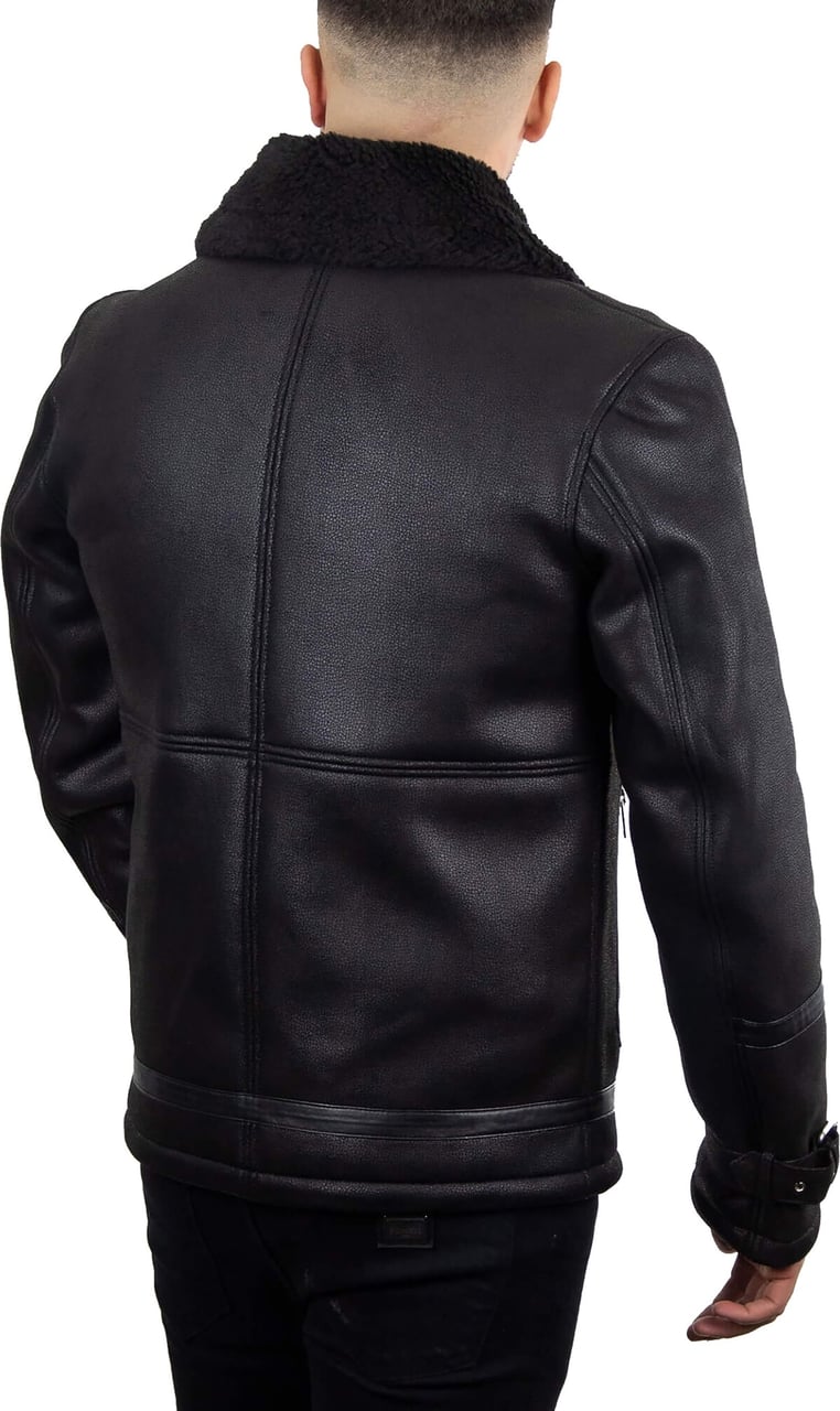 Richesse Luxe Leather Coat Zwart
