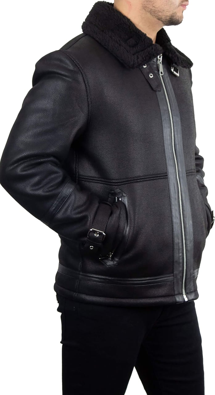 Richesse Luxe Leather Coat Zwart