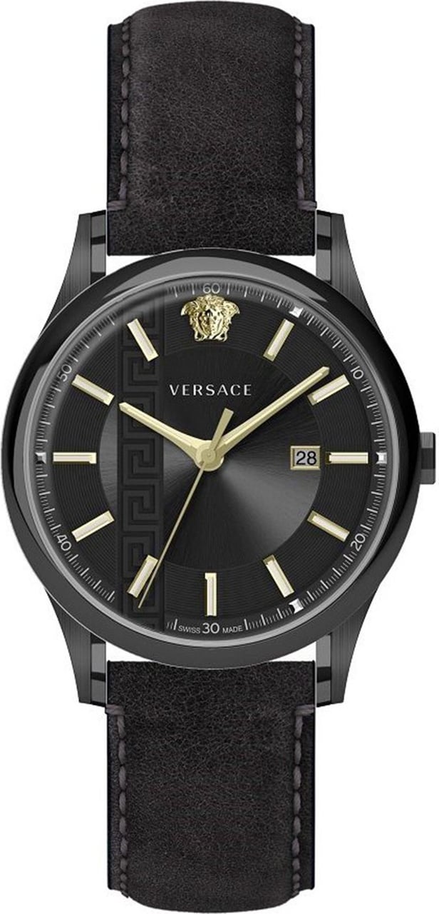 Versace VE4A00420 Aiakos heren horloge 44 mm Zwart