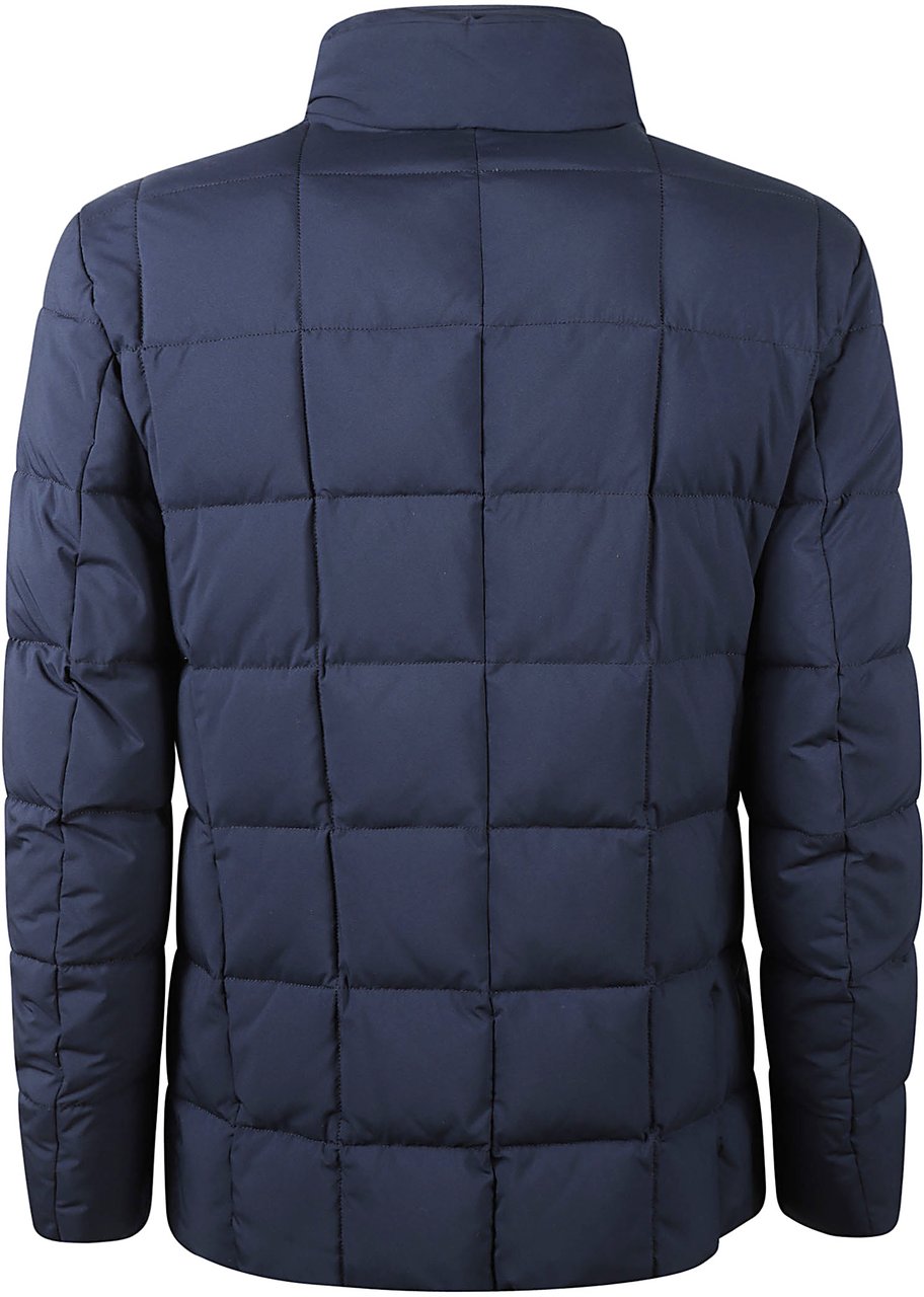 Fay Double Front Down Jacket Blue Blauw