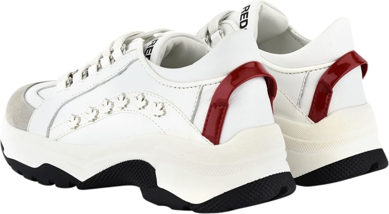 Dsquared2 551 Bumpy Sneakers Lace Up White/gr Wit