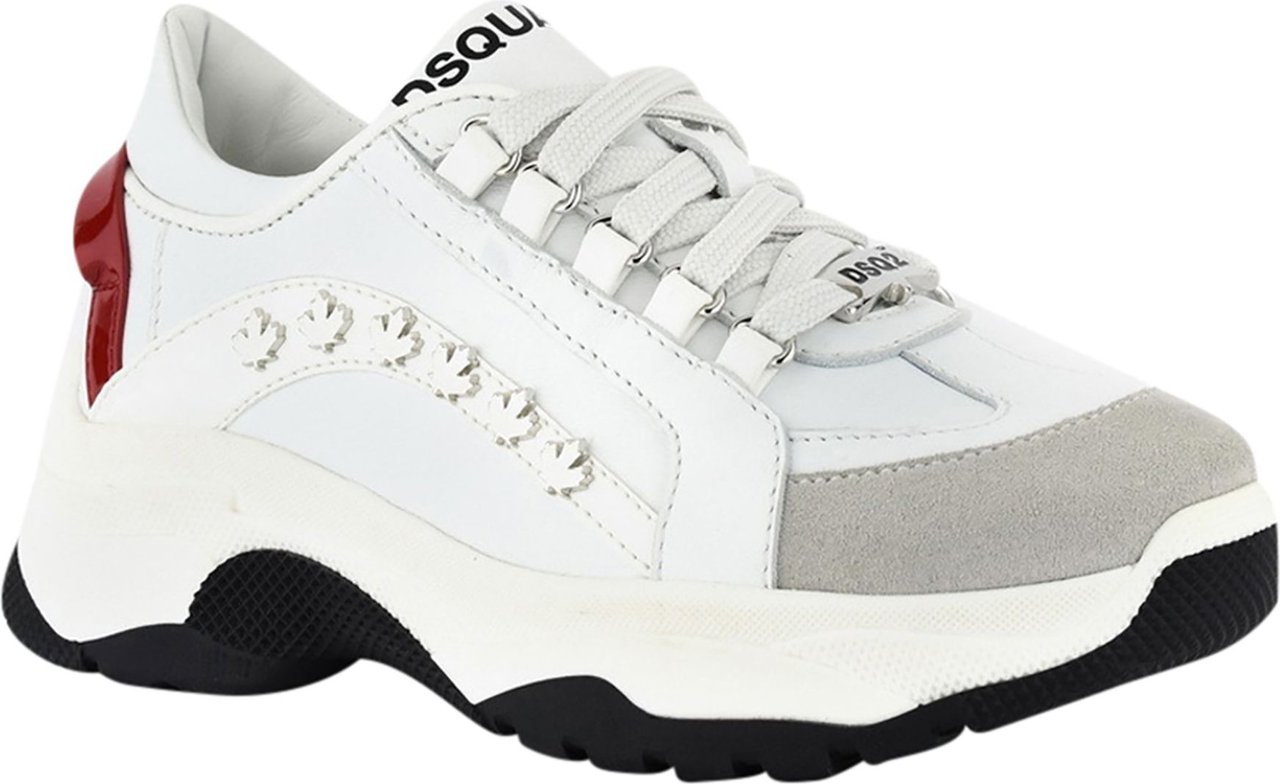 Dsquared2 551 Bumpy Sneakers Lace Up White/gr Wit
