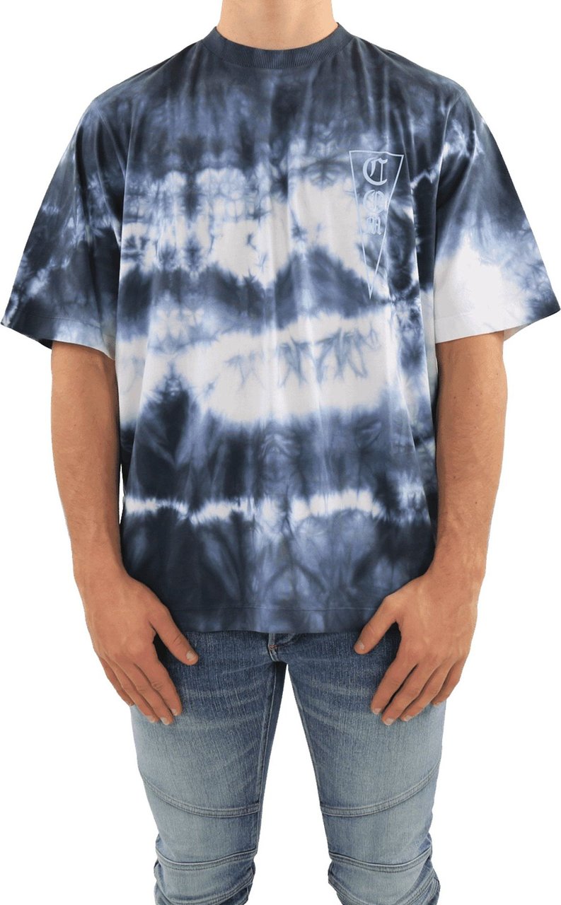 Marcelo Burlon Com Logo Tie-dye Oversize T-shirt Divers