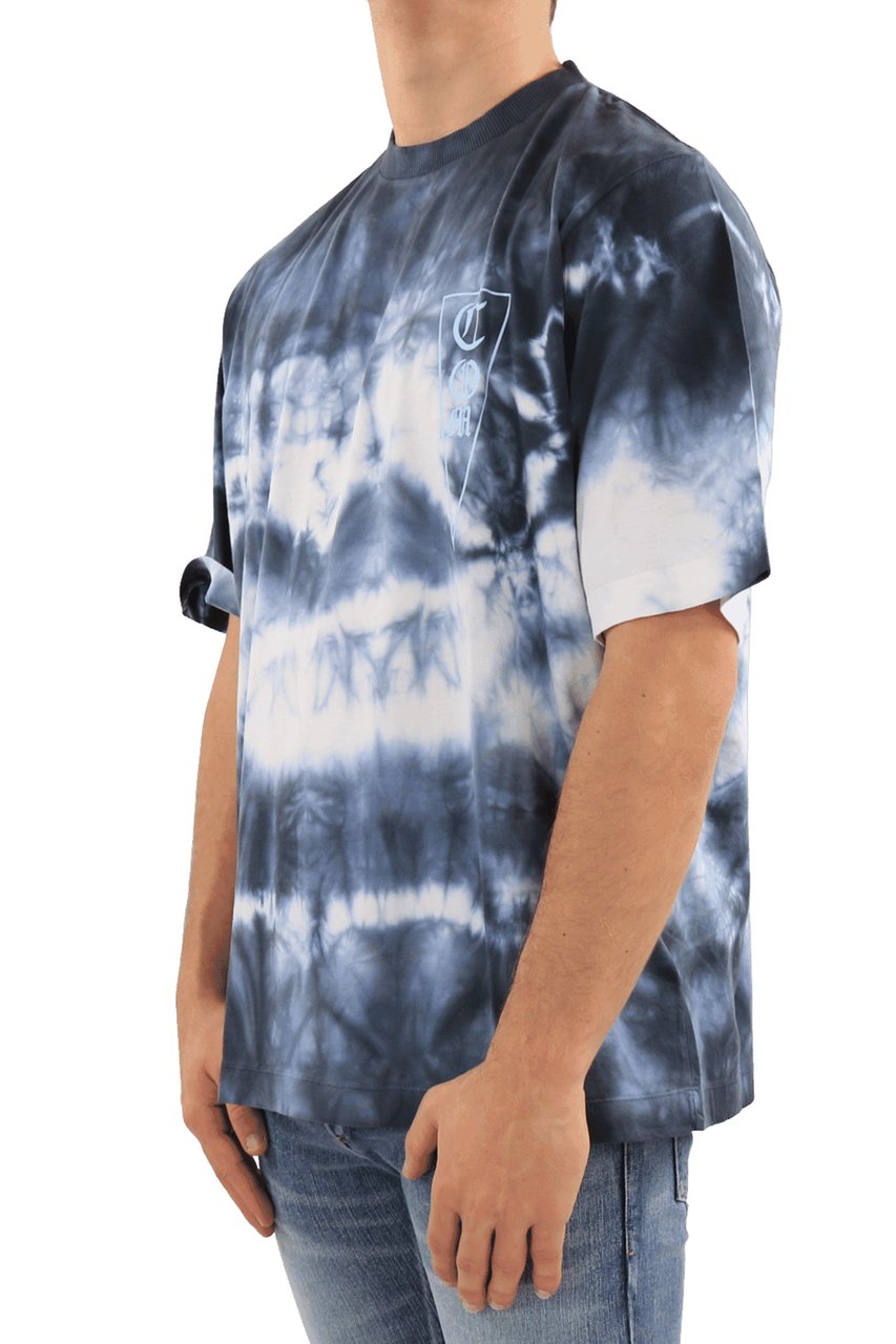Marcelo Burlon Com Logo Tie-dye Oversize T-shirt Divers