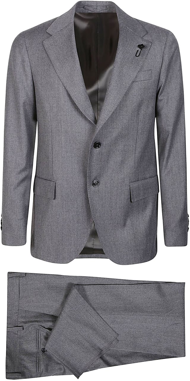 Lardini Special Line Suit Grey Grijs