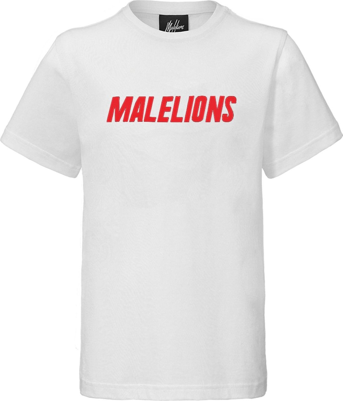 Malelions Junior T-shirt Nium - White/Red Wit