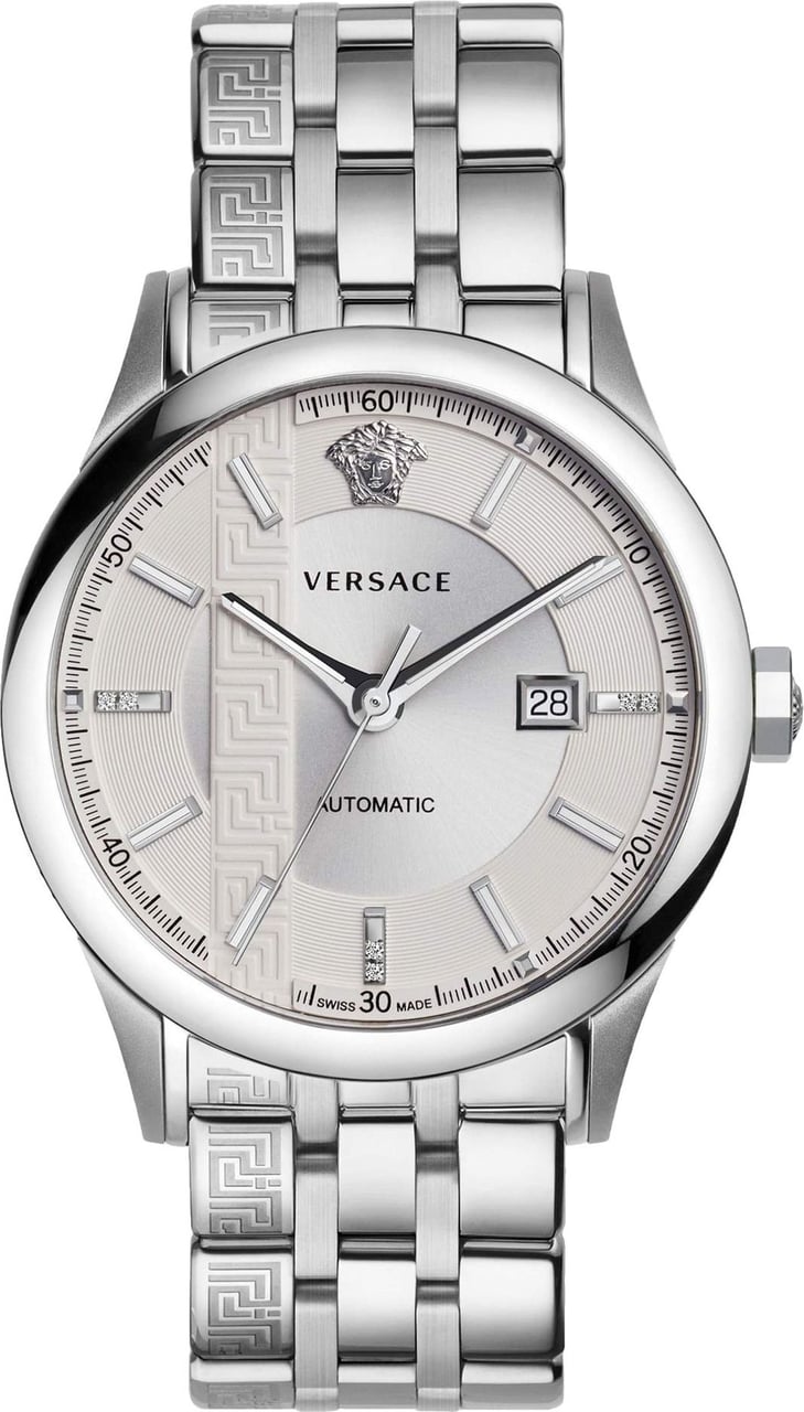 Versace V18040017 Aiakos heren horloge 44 mm Wit