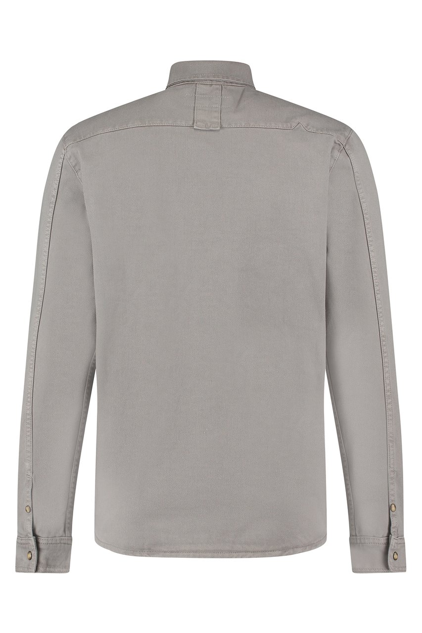 Purewhite Heavy Twill Shirt - Grey Grijs