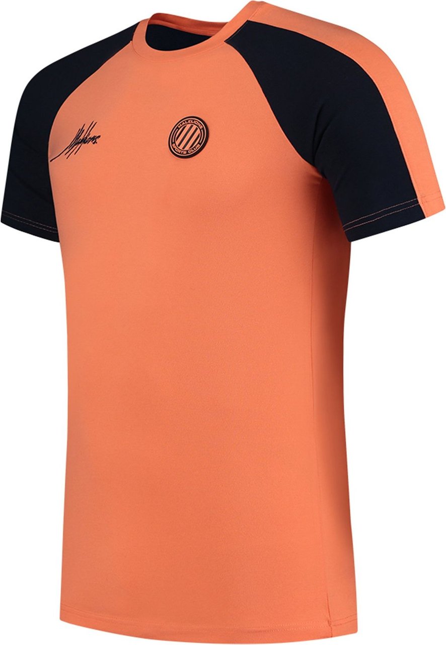 Malelions Sport Striker T-Shirt - Navy/Salmon Blauw