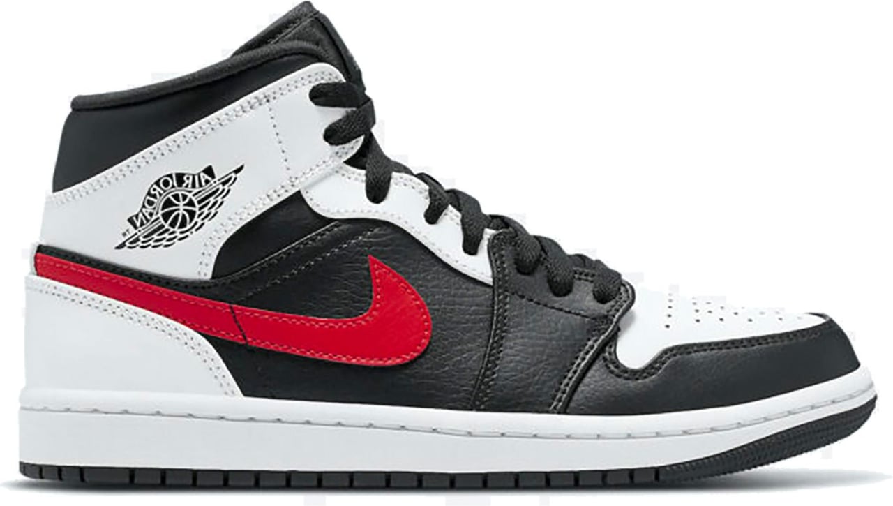 Nike Jordan Mid Black Chile Red White Zwart