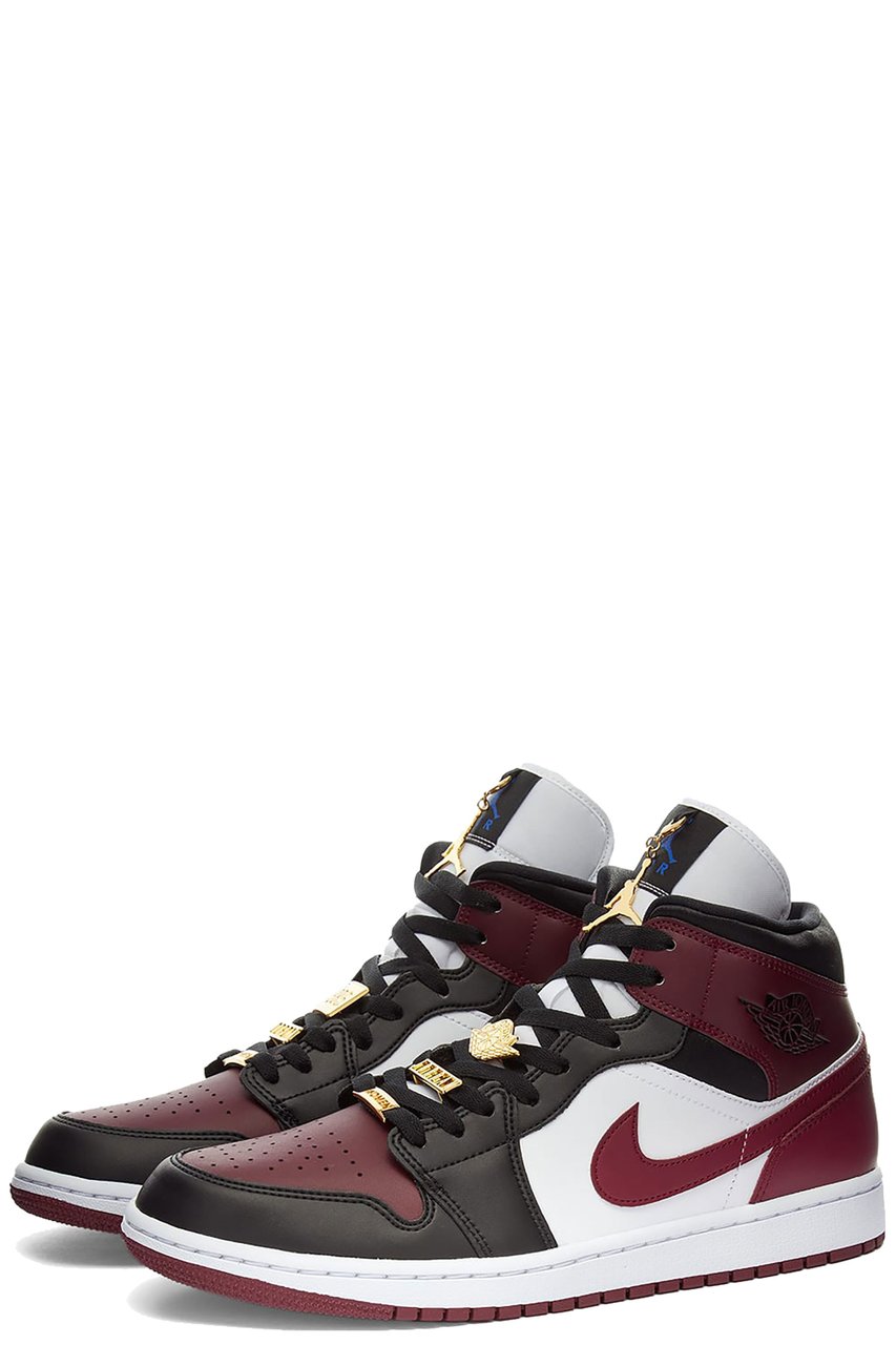 Nike Jordan Mid Black Dark Beetroot Rood