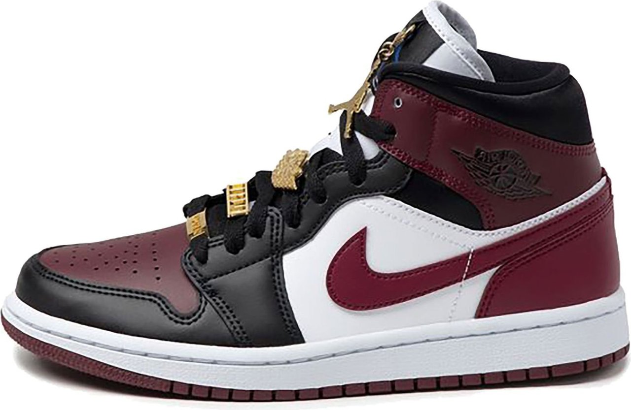 Nike Jordan Mid Black Dark Beetroot Rood