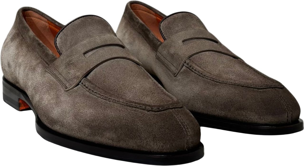 Santoni Instapper Adrian suede bruin Bruin