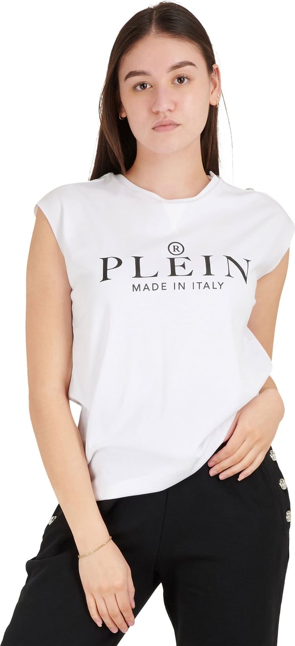 Philipp Plein T-shirt round neck Iconic Wit