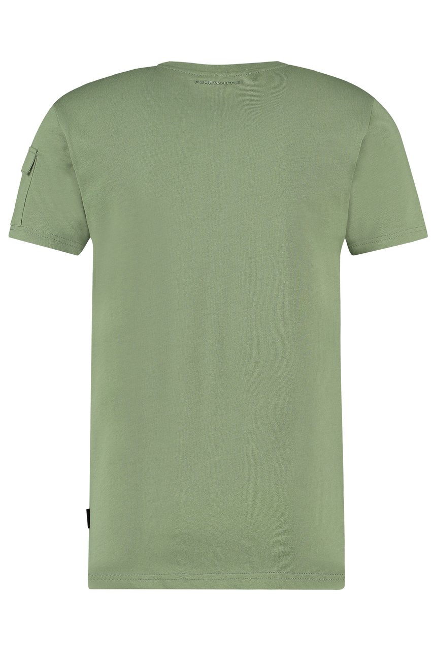 Purewhite Utility Pocket T-shirt - Army Groen