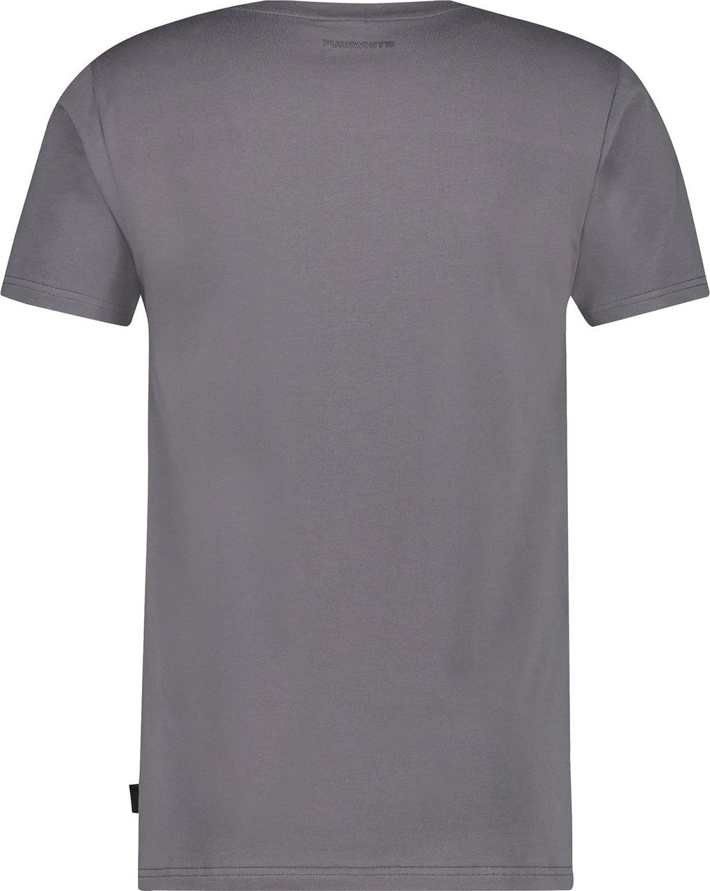 Purewhite Logo Stripe T-shirt - Antra Grijs