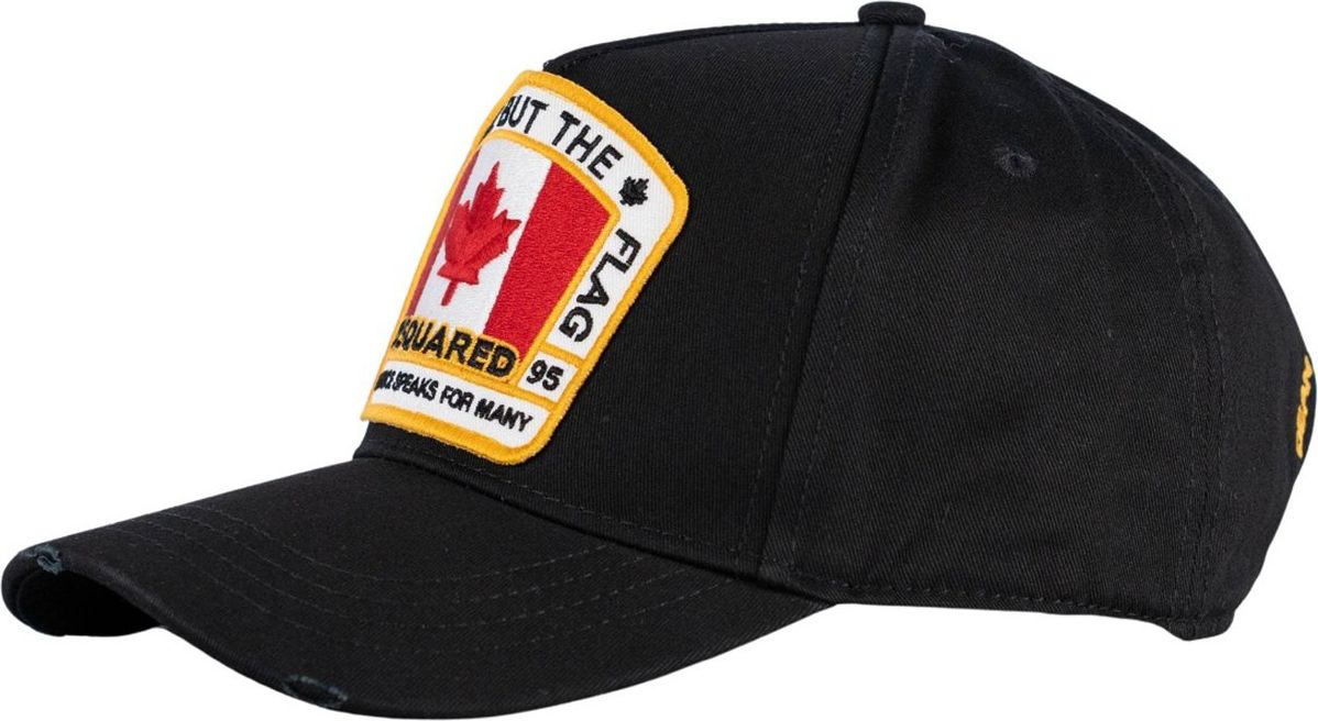 Dsquared2 Canadian flag patch cap Zwart