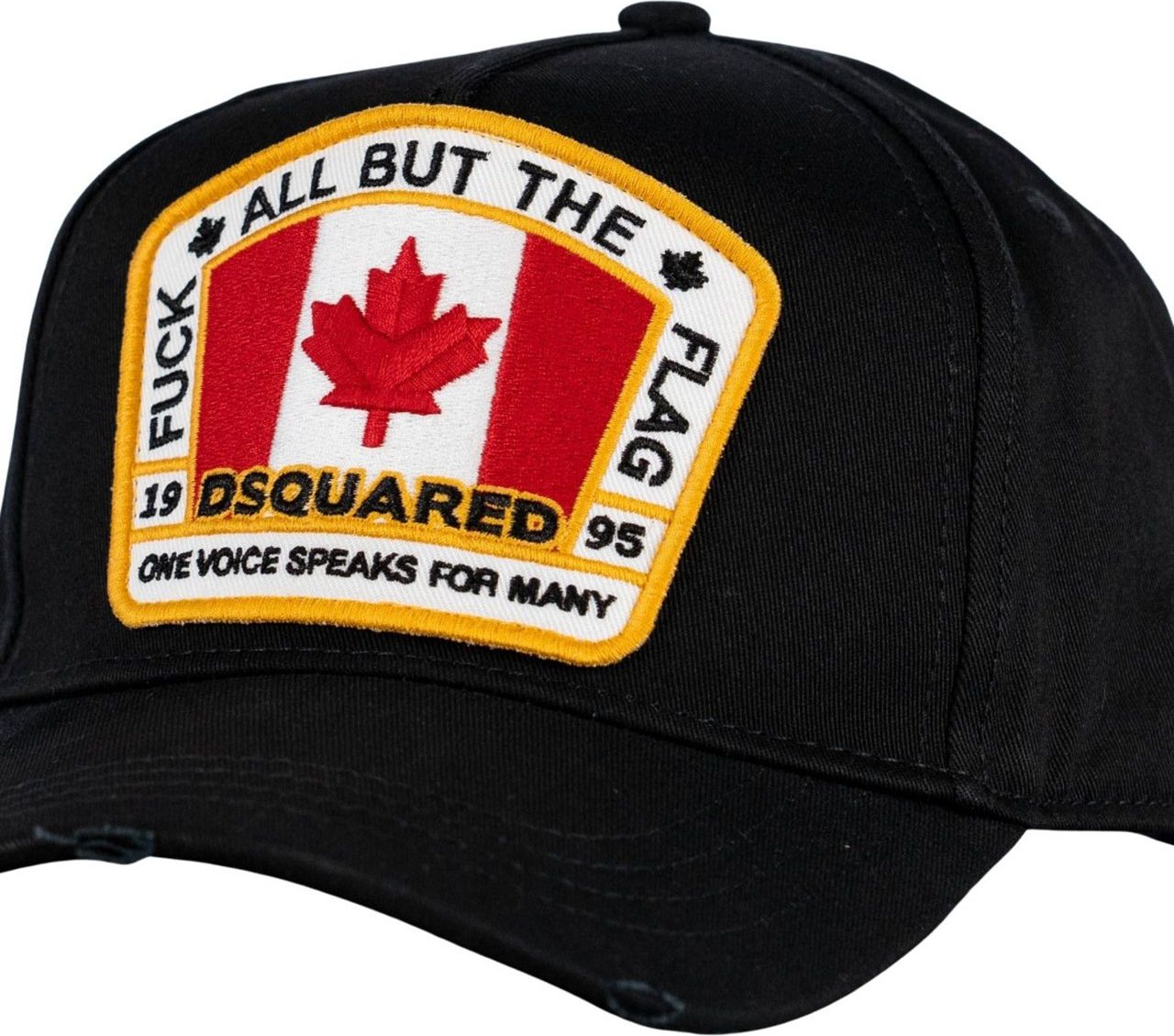 Dsquared2 Canadian flag patch cap Zwart