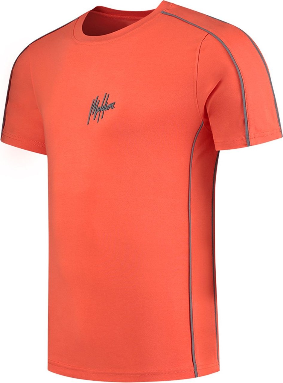 Malelions Thies T-Shirt 2 - Peach/Matt Grey Oranje