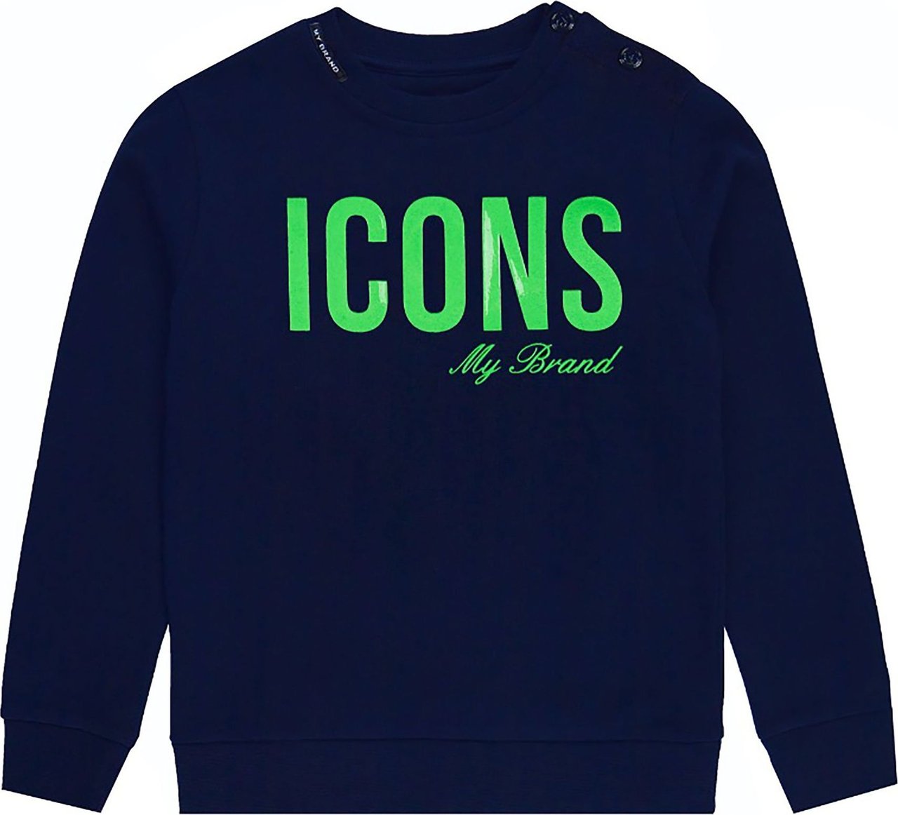 My Brand Icons Neon Sweater Navy Blauw