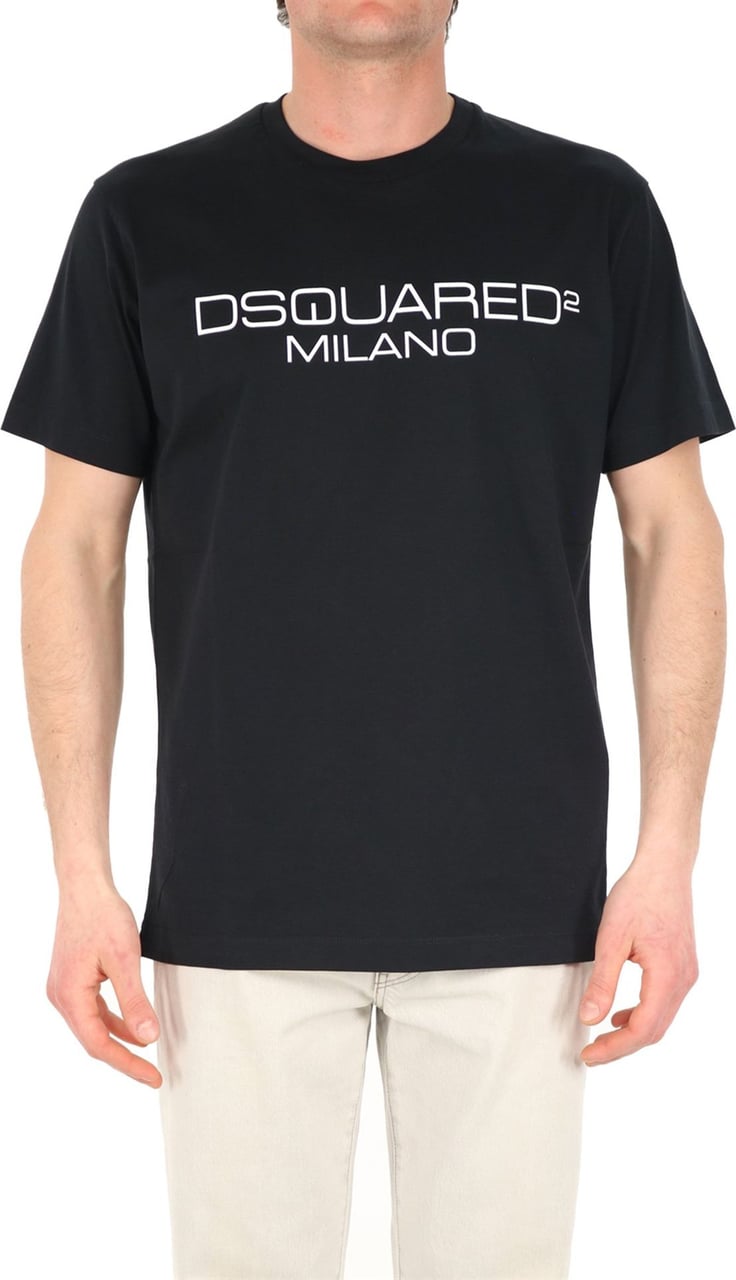 Dsquared2 Black Logo T-shirt Zwart