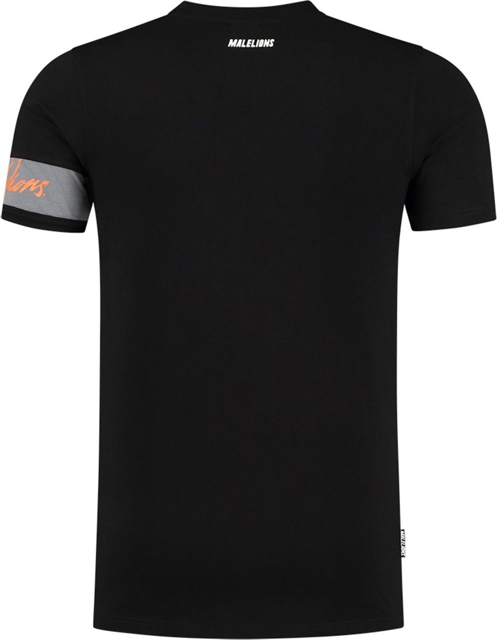 Malelions Captain T-Shirt - Black/Orange Zwart