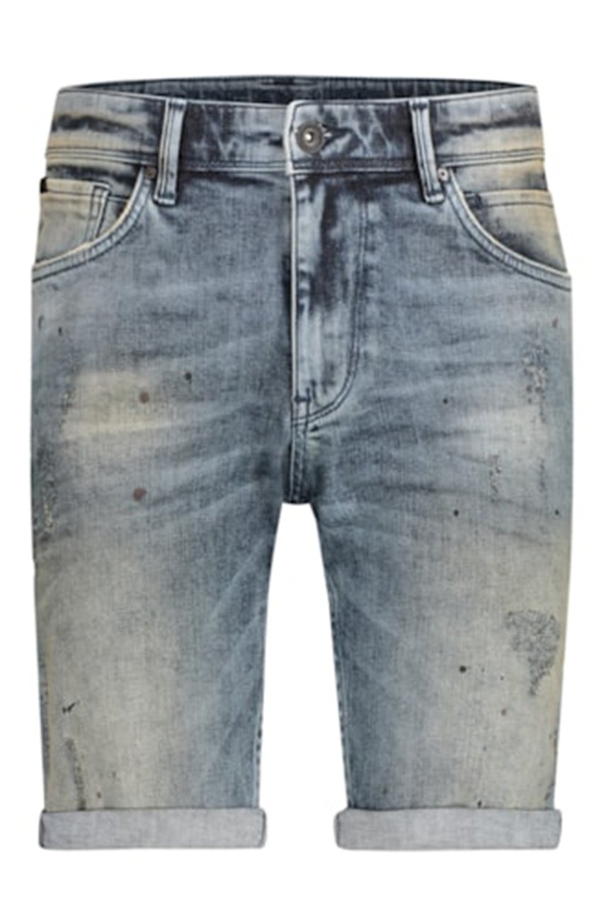 Purewhite The Steve Short Jeans Midnight Blue Blauw