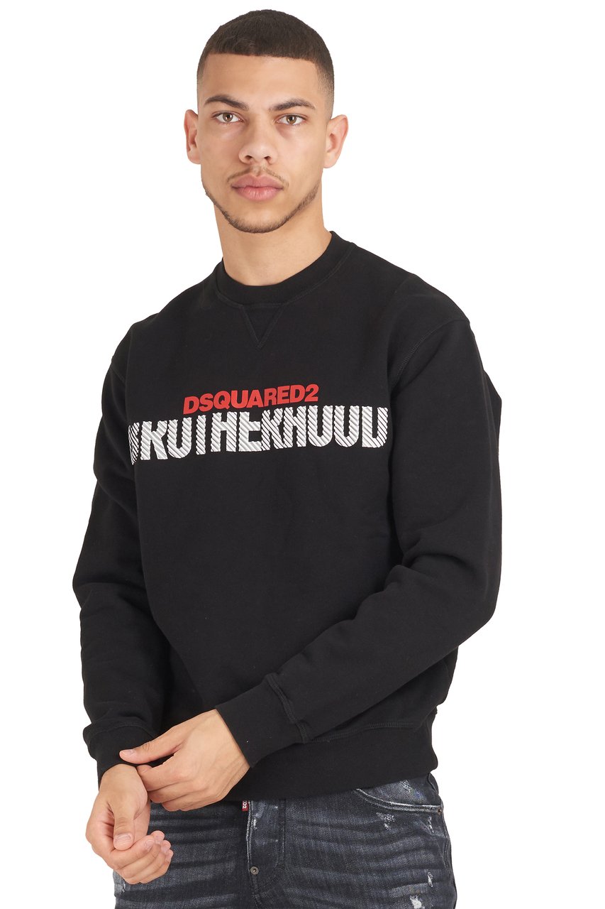 Dsquared2 Dsq2 brotherhood relief sweat Zwart