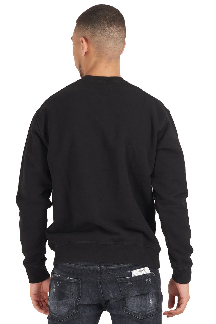 Dsquared2 Dsq2 brotherhood relief sweat Zwart