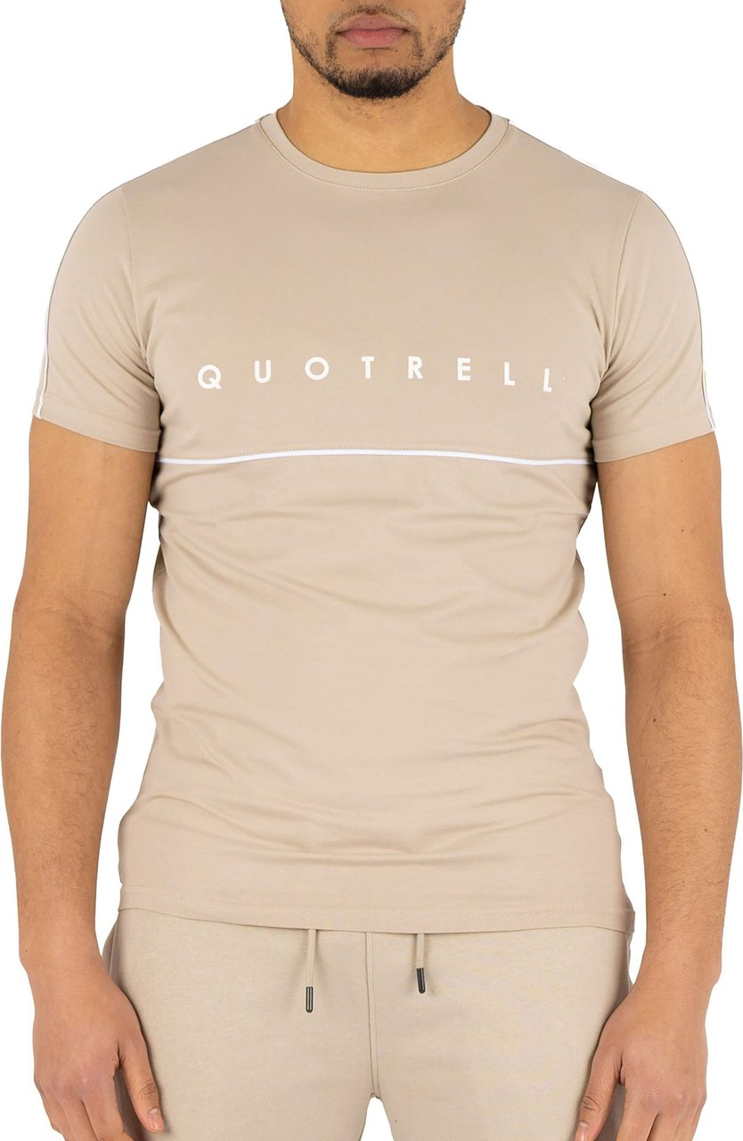 Quotrell Basic Striped shirt Sand Bruin