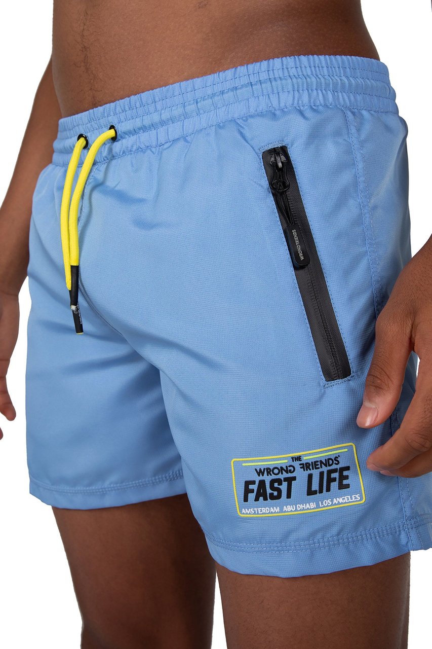 Wrong Friends Fast Life Shorts - Blauw Blauw