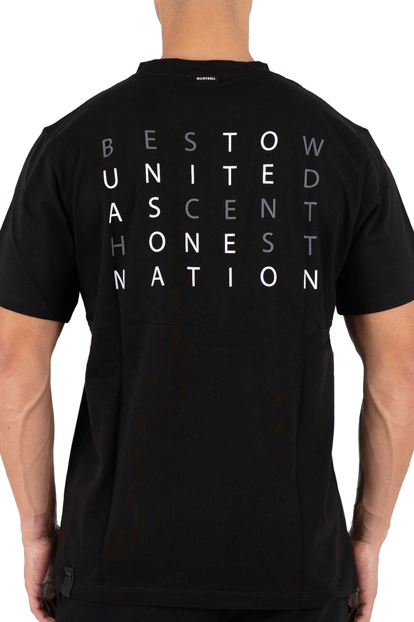 Quotrell United as one t-shirt black Zwart