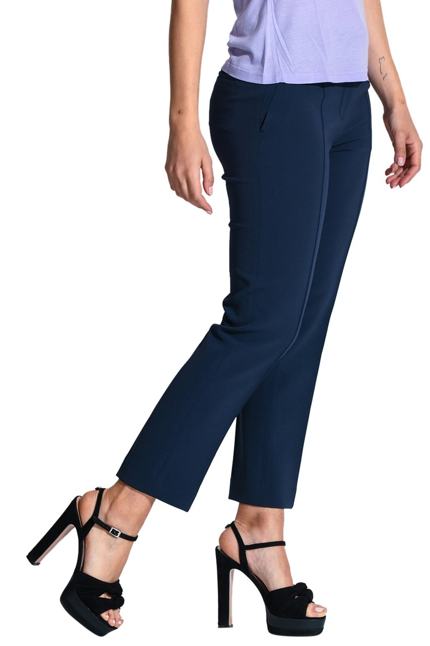 Michael Kors Michael Kors Midnight blue triacetate blend pant Blauw