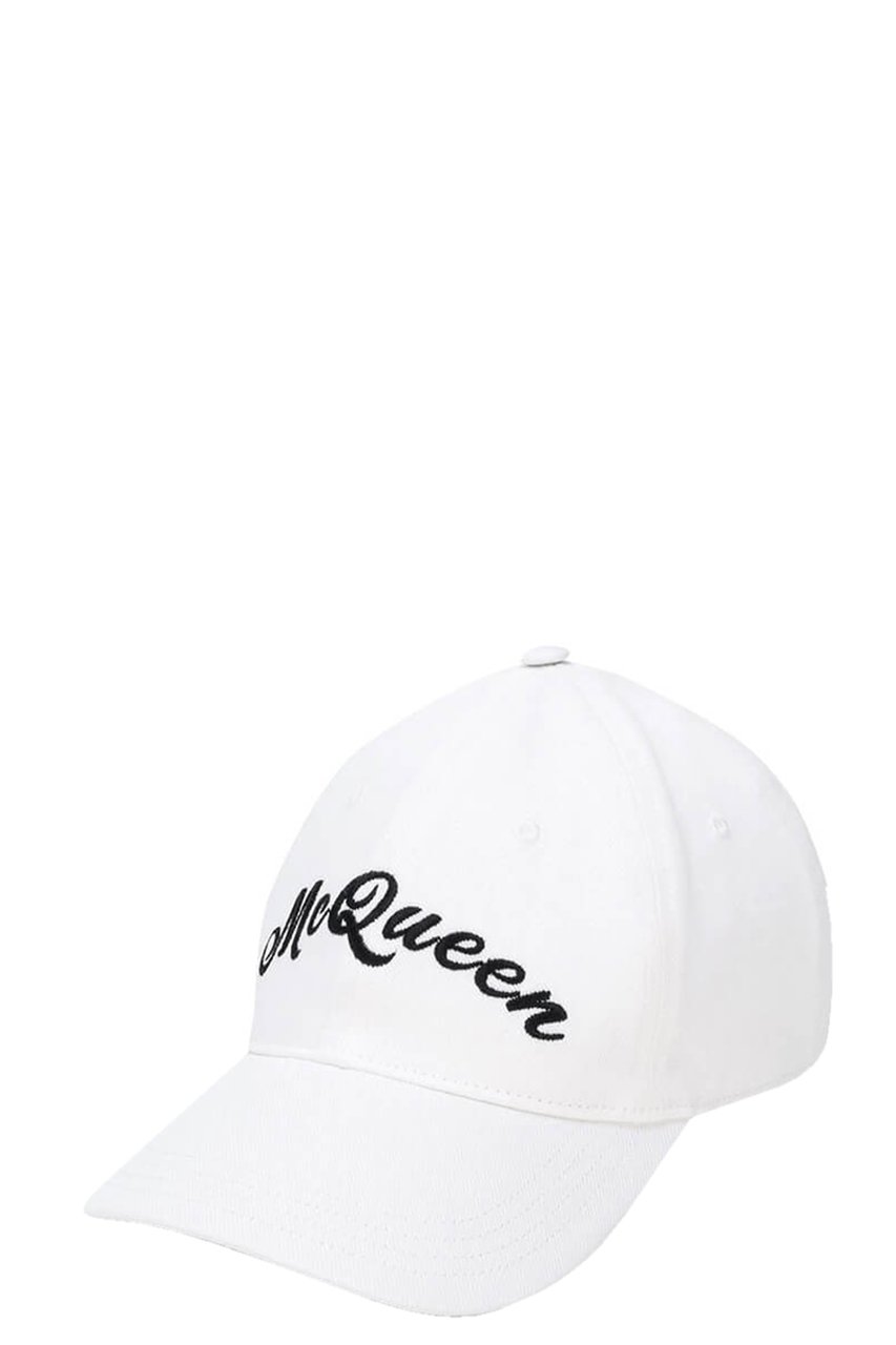 Alexander McQueen logo embroidered baseball hat Wit