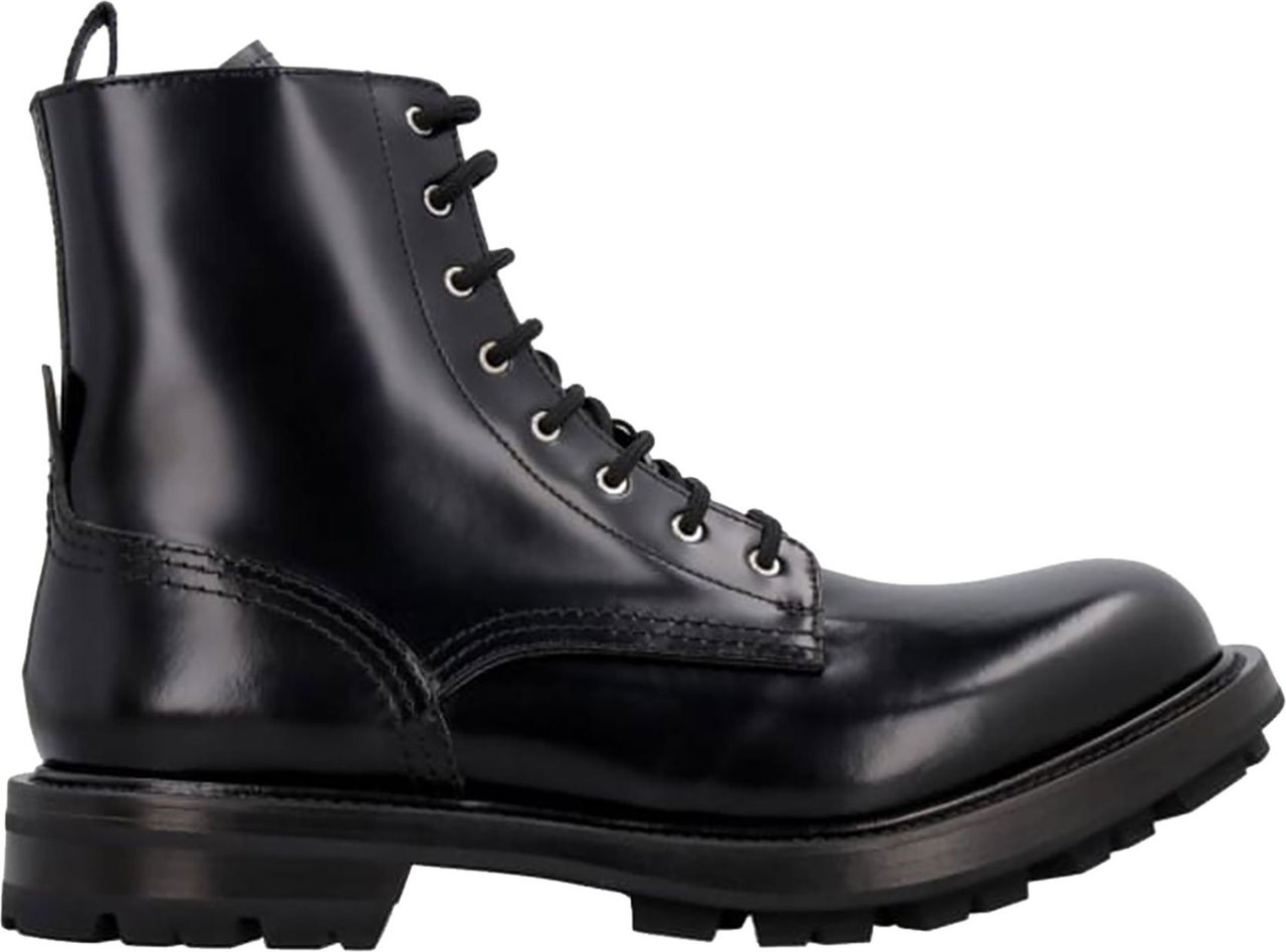 Alexander McQueen Worker Boot Black Zwart