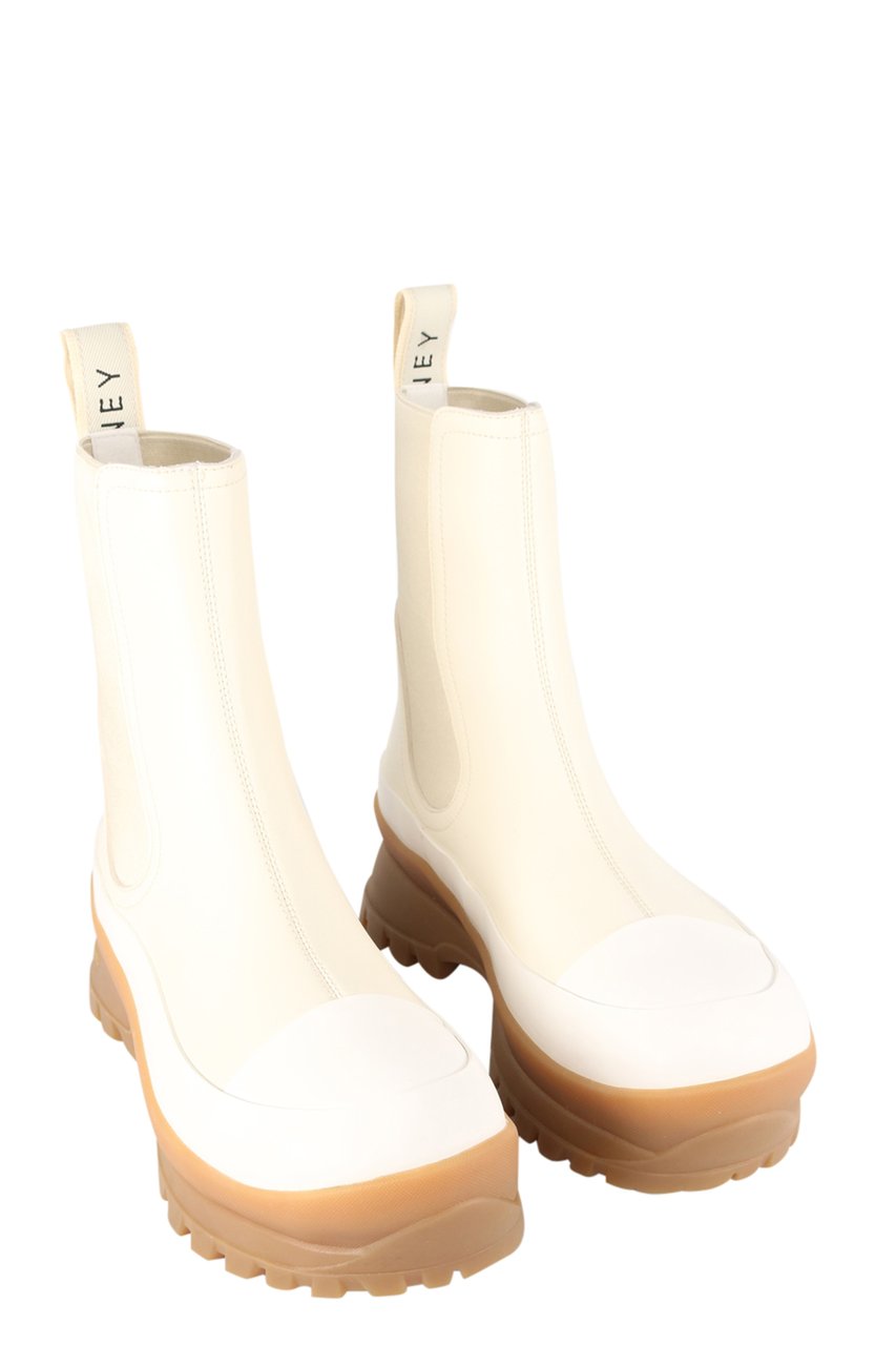 Stella McCartney Trace logo-print boots Beige