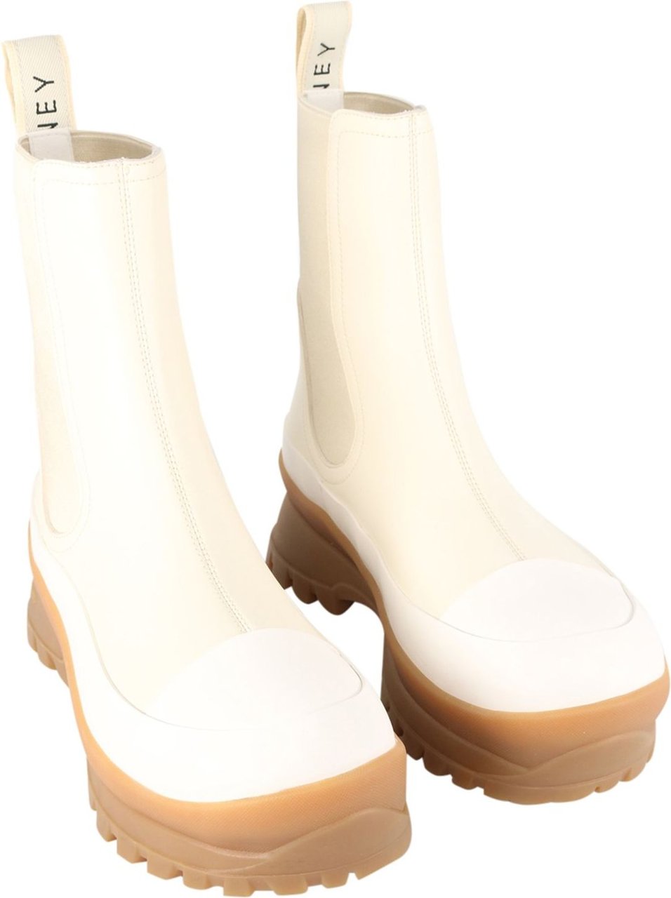 Stella McCartney Trace logo-print boots Beige