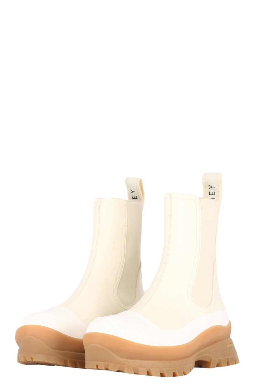 Stella McCartney Trace logo-print boots Beige