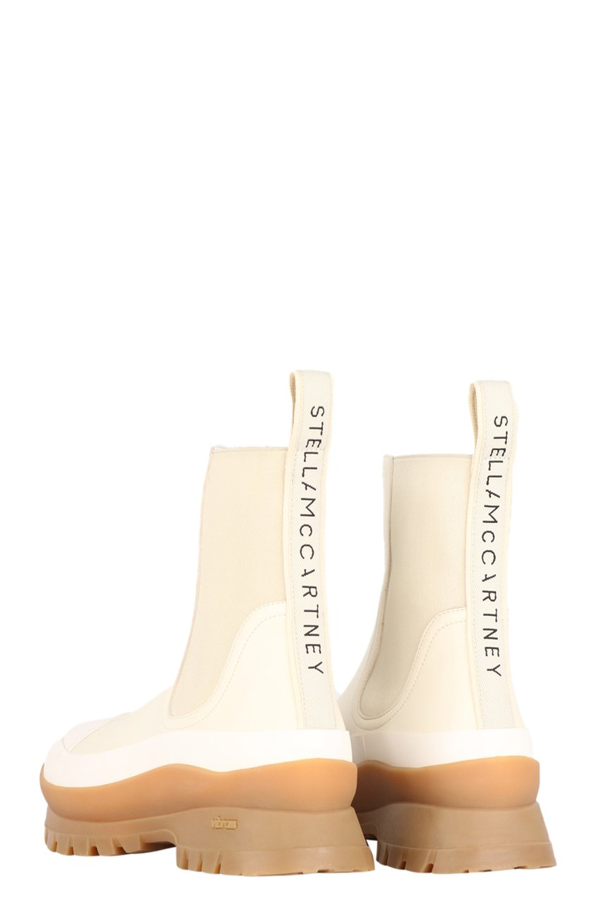 Stella McCartney Trace logo-print boots Beige