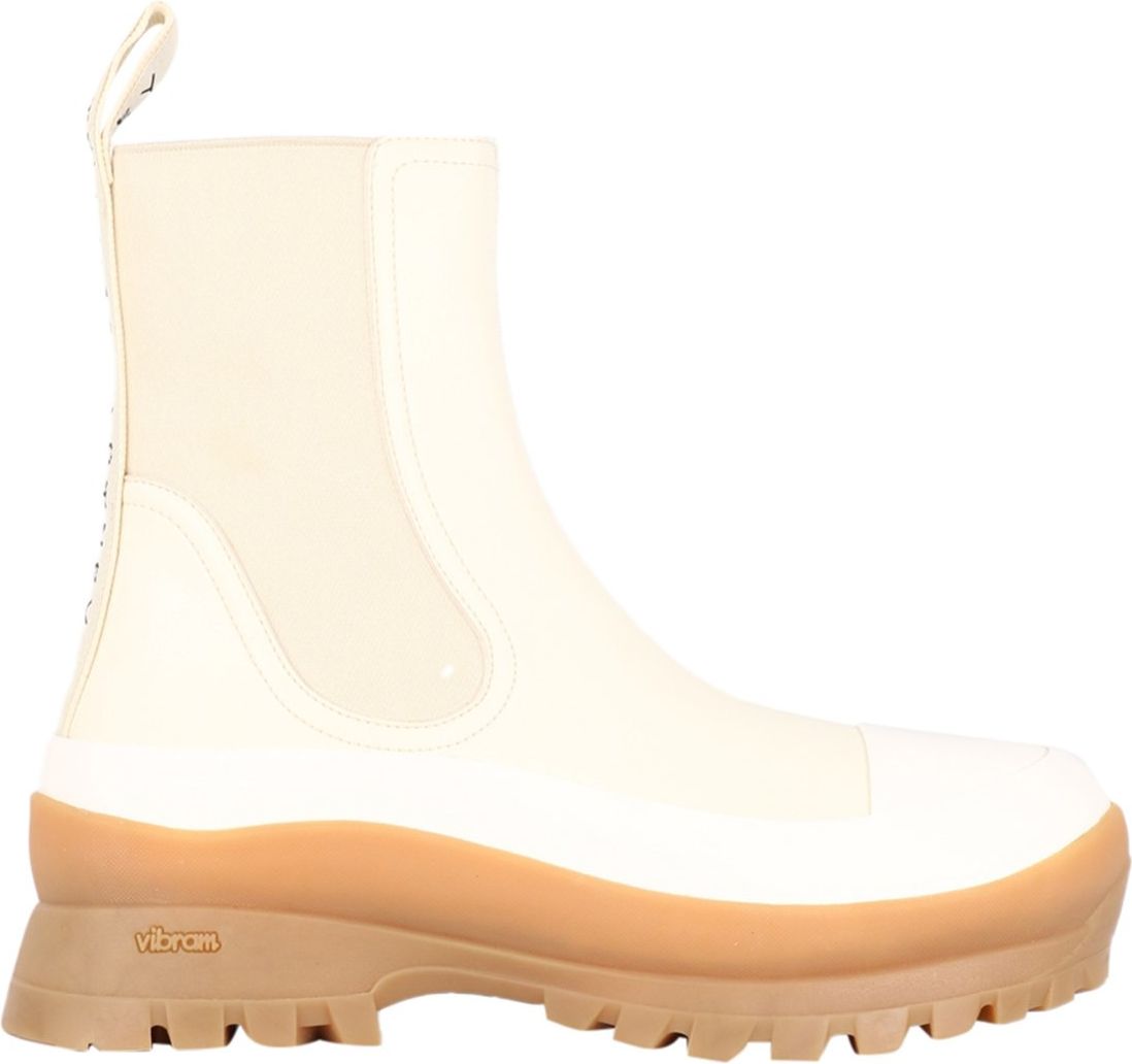 Stella McCartney Trace logo-print boots Beige
